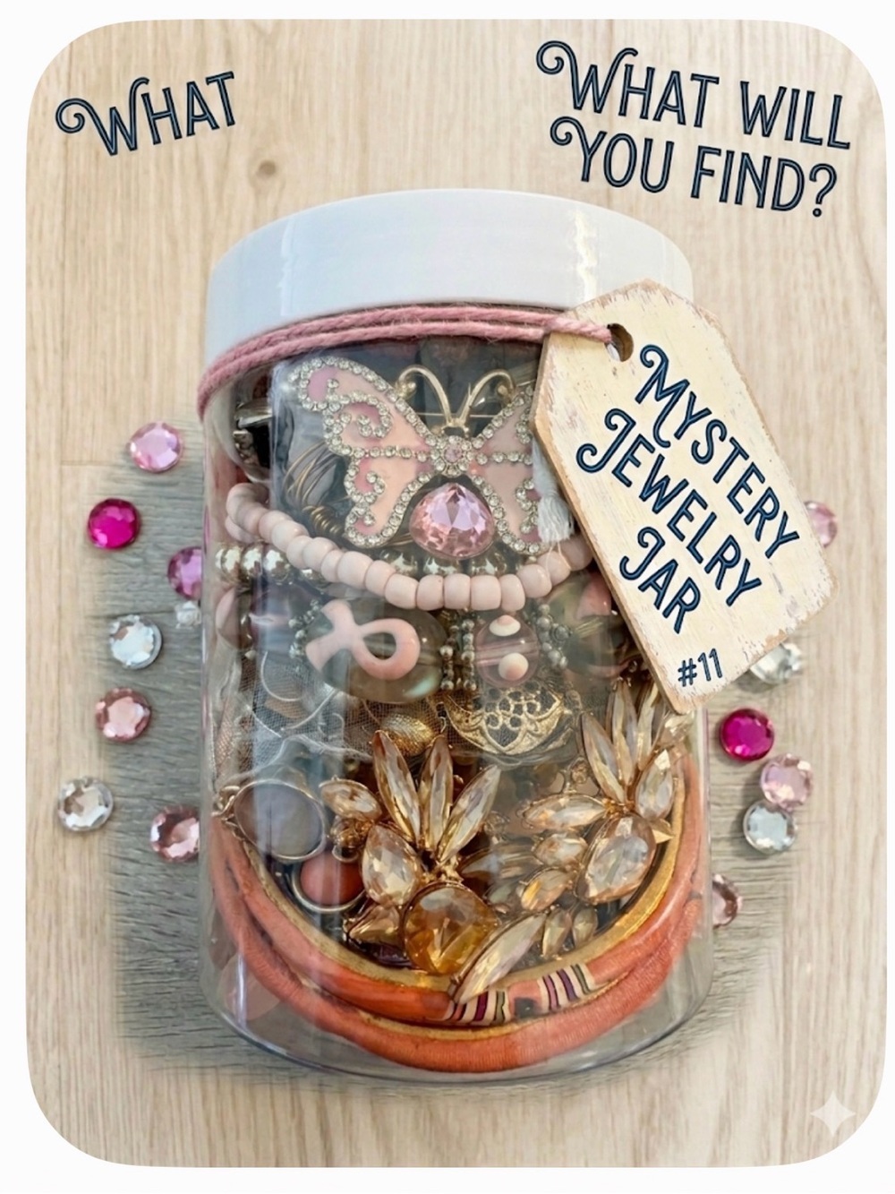 Blush Babe Mystery Jewelry Jar #11 💖✨ Y2K Coquette Glam Treasure Mix